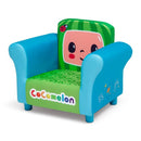 DELTA CHILDREN UPHOLSTERED CHAIR, COCOMELON - BLUE/GREEN - Brand New
