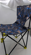 Guzze Folding Camping Chair Blue/Black/Brown - Brand New