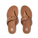 FITFLOP GRACIE THONG SANDALS WOMEN'S TAN LEATHER TOE-POST - SIZE: 8 - LATTE TAN - Like New