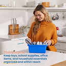 ECR4KIDS SCOOP FRONT STORAGE BIN MULTIPURPOSE 30-PIECE ELR-0482-30-BL - BLUE - Like New