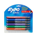 EXPO CLICK DRY ERASE MARKER ASSORTED FINE - 6 COUNT - - Scratch & Dent
