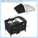 HOMMOW 5-IN-1 BABY BASSINET BEDSIDE SLEEPER WITH SWING TUBE CONVERTS TO CRADLE - Like New