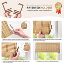 LazBlinds No Tools No Drill Bamboo Roller Shades, Custom Size Cordless Blinds - Brand New