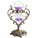 Hourglass Sand Timer Decorative 360° Rotating Metal White Sand Watch 30 Min - Brand New