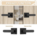 Probrico 10 Pack Privacy Door Lever Lock Lockset Keyless Black DL03SBK -NEW - Brand New