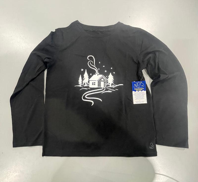 CUDDL DUDS FLAME RESISTANT T-SHIRT - SIZE: YOUTH XS(4/5) - BLACK - Like New