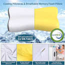 BESLOVO CERVICAL NECK PILLOW MEMORY FOAM W/ COVERS29.5L X 14.5W X 4.7 H - Like New