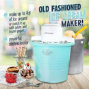 Nostalgia 4Qt Old Fashioned Electric Ice Cream Maker, 2 Cookies N Cream Mixes - Like New