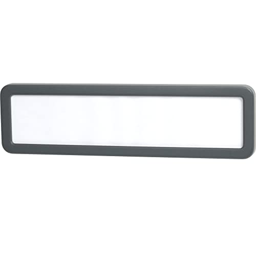 OFFICE DEPOT CUBICLE NAME PLATE 2 5/8"x 9 1/8"x 7/8" 30% Recycled, Charcoal - Like New