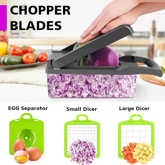 MAIPOR VEGETABLE CHOPPER PRO ONION CHOPPER MULTIFUNCTIONAL 13 IN 1 FOOD CHOPPER - Like New