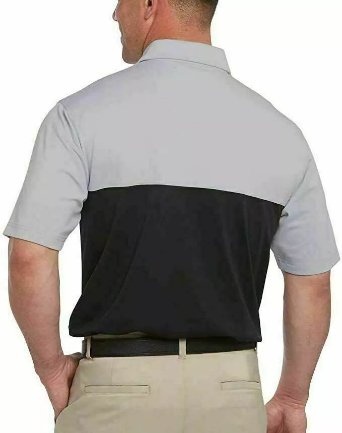 PEBBLE BEACH MEN'S DRY-LUXE PERFORMANCE GOLF POLO - SIZE: MEN S - BLACK - Brand New