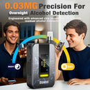 DIOWNER Breathing Alcohol Breathalyzer, 2025 Quality Mouthpieces D1000 - Black - Like New