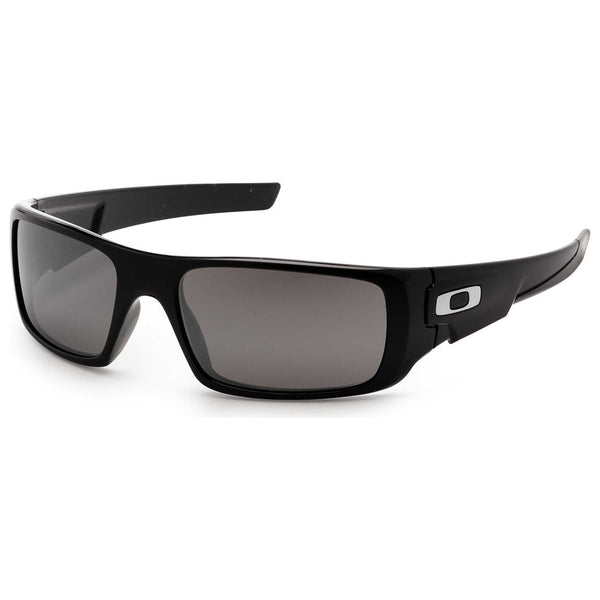 OAKLEY RECTANGULAR MEN'S BLACK RECTANGULAR SUNGLASSES - BLACK IRIDIUM/POLISHED - Like New