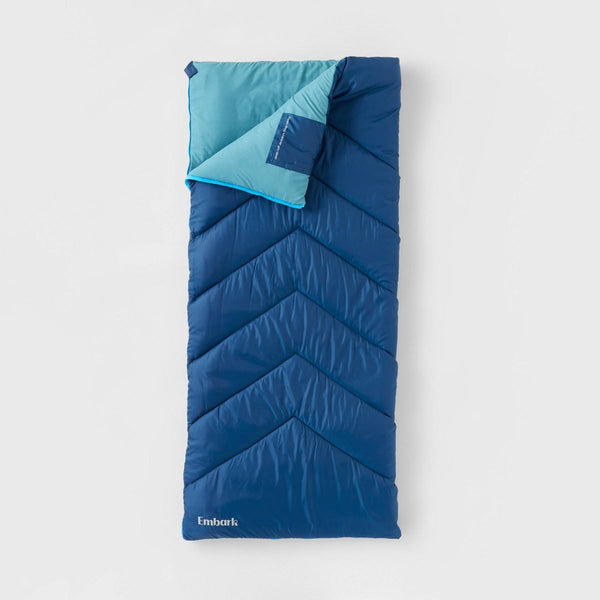 EMBARK ADULT SLEEPING BAG 40 DEGREE - BLUE/AQUA - Like New