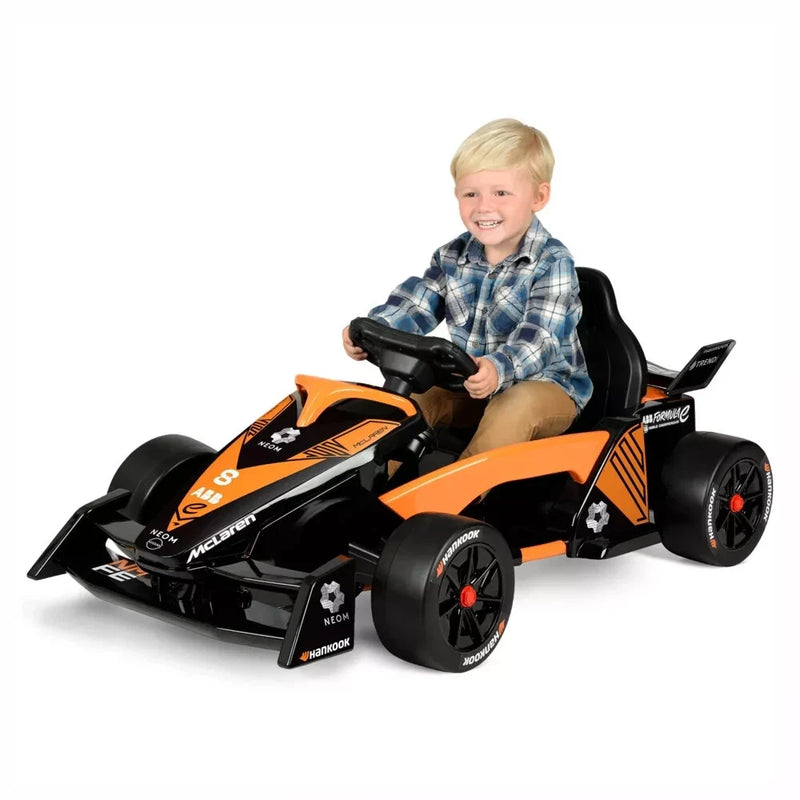 HYPER MCLAREN FORMULA F1 RACE CAR 12V BATTERY-POWERED VEHICLE , ORANGE/BLACK - Like New