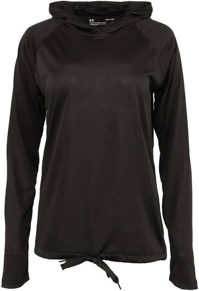UNDER ARMOUR WOMEN'S HEATGEAR VELOCITY TWIST HOODIE - SIZE: WOMEN M - BLACK - Brand New