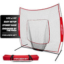 POWERNET BASEBALL SOFTBALL PRACTICE NET 7X7 BASEBALL ACCESSORIES 1001-7X7-RED - Like New