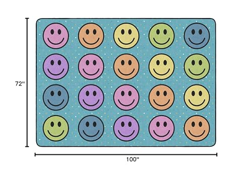 Flagship Carpets Smiley Seating (Seats 20) Classroom Area Rug or Educational - Like New