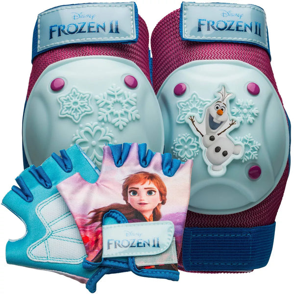 FROZEN 2 KIDS' BIKE PAD AND GLOVE SET - PURPLE/BLUE - Like New