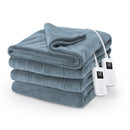 SUNBEAM ELECTRIC ROYAL LUXE MICROPLUSH HEATED BLANKET CADET BLUE - Like New