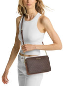 MICHAEL KORS JET SET LARGE CROSSBODY GOLD-TONE HARDWARE/BROWN 35F8GTTC3B200 - Like New