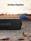 ANKER SOUNDCORE 2 PORTABLE BLUETOOTH SPEAKER 24-HOUR PLAYTIME IPX7 - BLACK - Like New