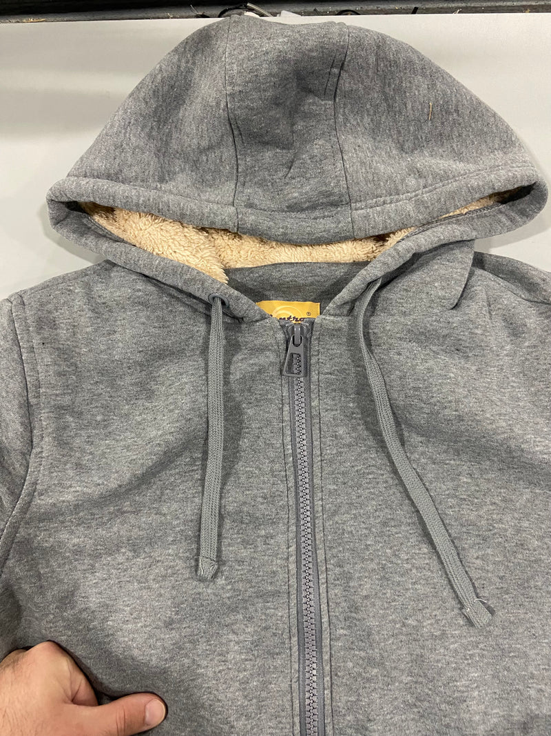 FJ23001 CENTRO SWEATER WITH FULL ZIP GRAY SIZE MEDIUM - Brand New