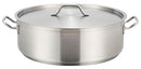 WINCO 30 QT STAINLESS STEEL BRAZIER WITH LID SSLB-30 - SILVER - Like New