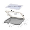IRIS USA Pee Pad Holder Fits 22x22 Pads Dark Gray Made in USA B07CZGPQCQ - Brand New