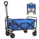 GENERIC BEACH WAGON BIG WHEELS SAND COLLAPSIBLE FOLDING ALL TERRAIN - BLUE - Like New