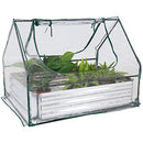 Sunnydaze Steel Raised Garden Bed with Mini Greenhouse - Outdoor Greenhouse Kit - Like New
