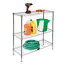 HONEY CAN DO CHROME 3-TIER ADJUSTABLE SHELVING 200-LB SHELF CAPACITY - CHROME - Like New