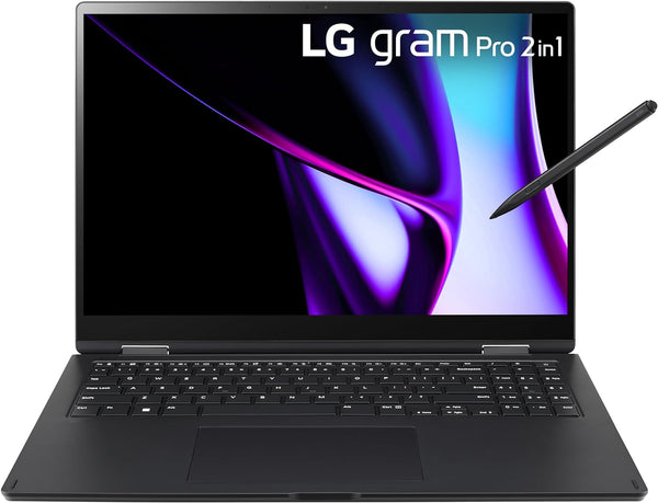 LG GRAM PRO 2-IN-1 16" WQXGA +TOUCH, ULTRA 7 155H, 32GB RAM, 512GB SSD - BLACK Like New