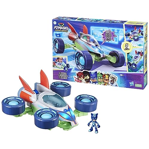 PJ Masks Power Heroes PJ Hero Vehicle Convertible Hero Flash Vehicle - Brand New