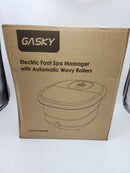 Foot Spa Bath Massager 6 Motorized Rollers Heat Bubble Surging - Light Green - Brand New
