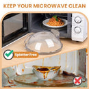GRACENAL MICROWAVE SPLATTER COVER FOR FOOD UPGRADED MICROWAVE COVER - CLEAR - Like New