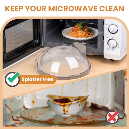 GRACENAL MICROWAVE SPLATTER COVER FOR FOOD UPGRADED MICROWAVE COVER - CLEAR - Like New