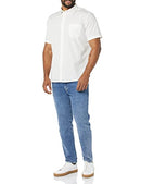 AMAZON ESSENTIALS MEN'S SHORT SLEEVE DRESS SHIRT STRETCH WHITE XS - Like New