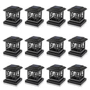 AEFRELEOHT SOLAR LIGHTS WARM WHITE & RGB CYCLING 2 MODES 12 PACK-BLACK - Like New