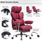 EFOMAO BIG AND TALL OFFICE CHAIR WITH LUMBAR SUPPORT (RED) - Like New