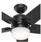 HUNTER Cavera II 5"2 Indoor Wifi-Enabled Smart Ceiling Fan 50476 - Matte Black Like New