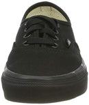 VANS AUTHENTIC SHOE UNISEX MEN 6 WOMEN 7.5 BLACK/BLACK Like New