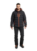 SPYDER MENS RECON SYNTHETIC DOWN JACKET SIZE LARGE - BLK RED - Brand New