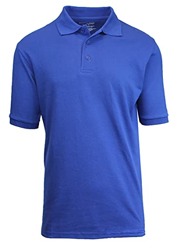 GALAXY BY HARVIC MENS POLO PIQUE SHIRT - SIZE 2XL - ROYAL BLUE - Brand New