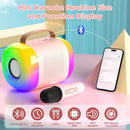 CUUKIEE Mini Karaoke Machine with 2 Wireless Microphones & LED Colorful Lights - Like New