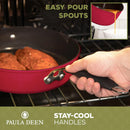 Paula Deen Family 14 Piece Ceramic, Non-Stick Cookware Set DFCW12RR - Ruby Red - Like New