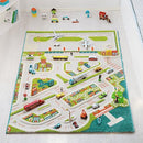 IVI Mini City 59" L x 39" W Educational Toddler Car Play Mat Rug - Brand New