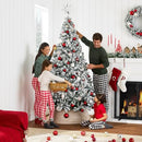 Best Choice Products Artificial Flocked Christmas Tree 6ft Premium Unlit Pines - Brand New