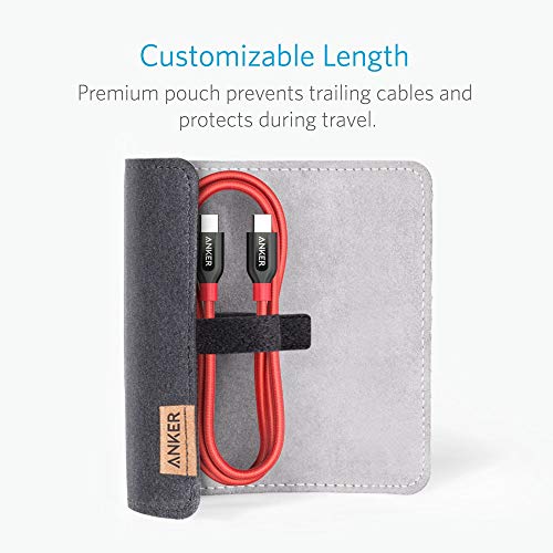 Anker USB C to USB C Cable PowerLine+ USB 2.0 Cord 6ft A8188 - Red - Like New