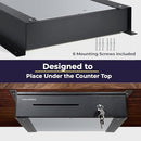 Volcora Manual Push Open Cash Register Drawer with Under Counter Mounting Metal - Like New
